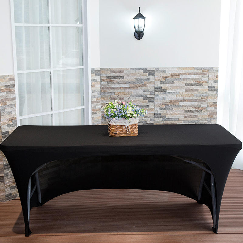 Cubierta de mesa elástico liso con apertura lateral