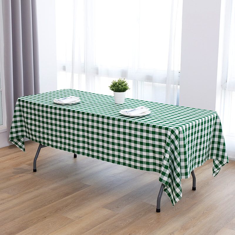 Manteles tejidos a cuadros rectangulares para fiesta de picnic de 60x102 pulgadas