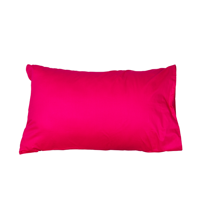 Funda de almohada lisa de algodón suave y transpirable