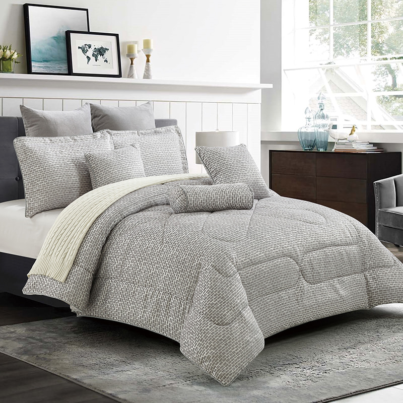 Juego de cama de jacquard gris Phyllis